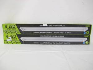 lot 580 image: 2-Pack Feit Electric 4 Linkable LED Shop Light 1286740