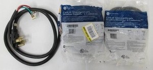 lot 589 image: Lot of 3 GE 6 ft. 4-Prong 30 Amp Dryer Cord