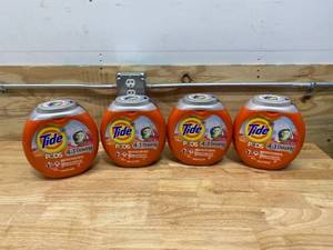 lot 27 image: TIDE Lot of 4- Pods 4 in 1 with Downy 54-Count April Fresh HE Laundry Detergent