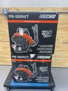 lot 42 image: ECHO Lot of 2-  216 MPH 517 CFM 58.2cc Gas 2-Stroke Cycle Backpack Leaf Blowers with Tube Throttle