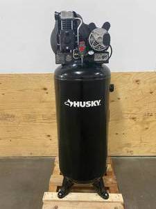lot 11 image: HUSKY 60 Gal. 3.7 HP 1-Phase 175 PSI Oil Lubed Belt Drive Stationary Electric Air Compressor
