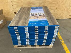 lot 2 image: GALVESTON COLLECTION Lot of 55 Cases of- 100% Waterproof Vinyl Flooring in Sussex (23.63 Sq. ft.case) (Total of 1,299.65 Sq. ft.)