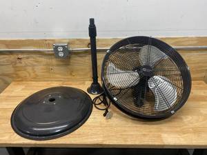 lot 84 image: COMMERCIAL ELECTRIC Adjustable-Height 20 in. Shroud Oscillating Pedestal Fan