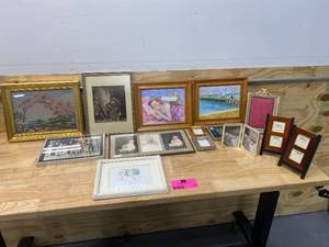 lot 108 image: Lot of Ephemera, Frames, Artwork and MORE