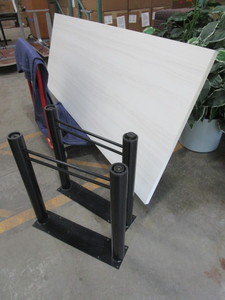 lot 116 image: LAMINATE TOP CONFERENCE TABLE WITH METAL BASE