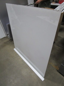 lot 117 image: GLASS WHITE BOARD WITH ALUMINUM ERASER TRAY