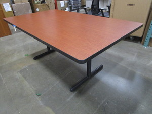 lot 144 image: CONFERENCE TABLE WITH LAMINATED TOP AND METAL LEGS
