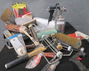 lot 10 image: POWER MATE AIR SPRAYER  MISC PAINTING, SHEETROCKING ITEMS