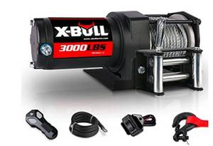 lot 9 image: NEW X-Bull 12V Steel Wire Electric Winch