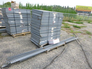 lot 4 image: Industrial Clip-Style Metal Shelving