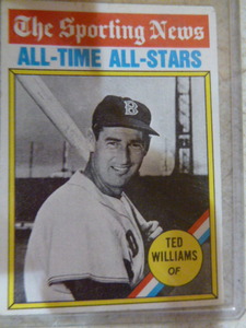 lot 67 image: The Sporting News Ted Williams Baseball Card