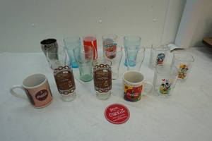 lot 205 image: Coke glasses, mugs