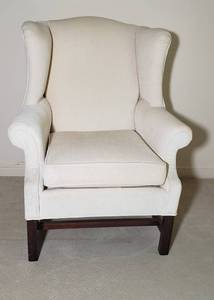 lot 62 image: Traditional Ethan Allen Wingback Armchair