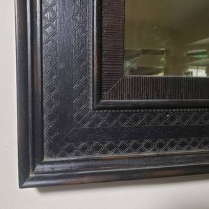 lot 19 image: Handsome Contemporary Detailed Frame Mantle Mirror