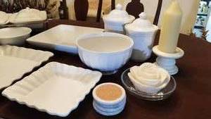 lot 34 image: Collection of White Ware Serving Pieces