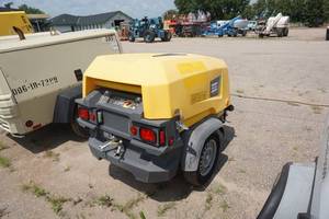 lot 9 image: 2017 Atlas Copca Model XAS110 Tow Behind Air Compressor