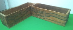 (2) Kraft Wood cheese boxes.5 pounds