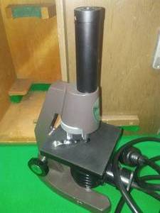 Vintage Swift brand Microscope in factory wood case