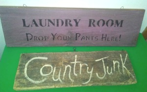2 Wood signs