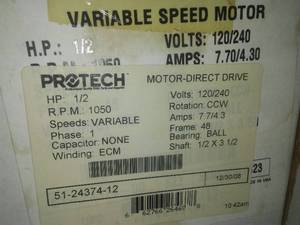 Protech Variable speed electric motor 120240