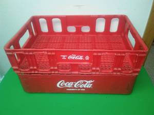 2 Poly Coca-Cola Coke Crates.