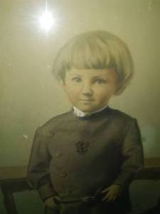 Antique photograph and frame.