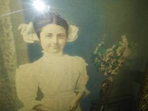 Antique photograph and frame.