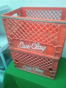 2 Cass Clay Milk Crates.