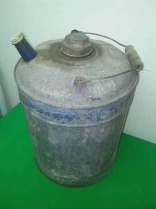 Vintage Metal Fuel Can, 5 gallon,