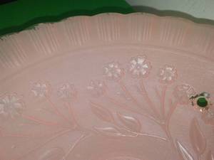 Vintage Pink Glass Ceiling Globe.