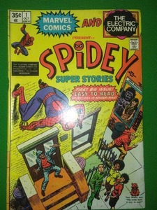 Spidey #1 issue Comic, 1974 Electric Company Spider Man