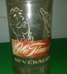 Old Timers Beverage Bottle. 8 oz., Extremely Rare.