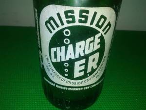 Mission Charge ER bottle Pokegama Springs Bottling, Detroit Lakes, MN