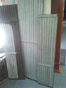 (3) Antique beadboard wood panels, doors