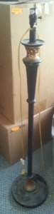 Floor Lamp-working- heavy base. Needs a cleaning. 49 inch H.