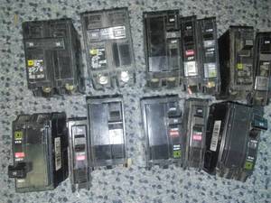 Square D breakers (15, 20,30,50 amp)