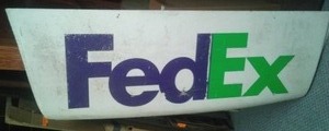 FED EX Truck wind deflector- fiberglass (65 x 22)