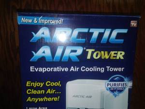 Arctic air tower Evaporative cooling