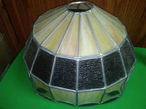 Stained Glass Leaded Lamp shade. See pics for condition.