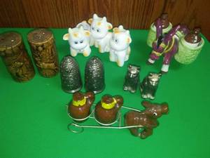 Great Salt and pepper shaker sets.