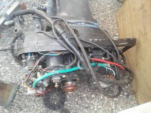 Mercury 40 HP outboard motor, includes full cover.