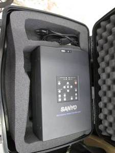 Sanyo multi media projector in case...