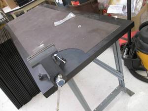 30x x 72 inch work table with vice...