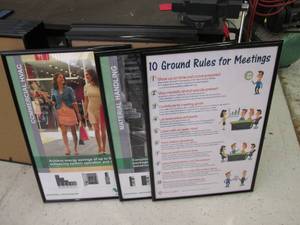12 framed office poster holders...