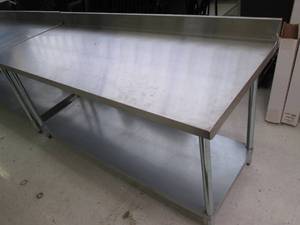 6 foot by 30 inch stainless steel t...