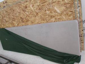 8 foot plastic folding table with g...