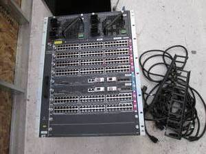 Electronics rack with switching sta...