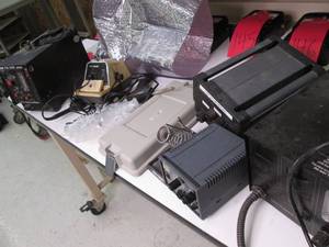 Lot of soldering equipment in plast...