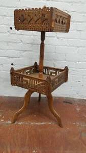 lot 17 image: Antique Eastlake Victorian Sewing Notion Stand