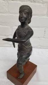 lot 2 image: Burmese Royal Dancer Sculpture